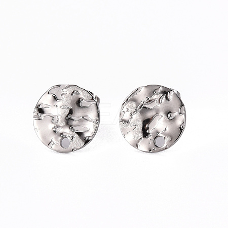 Non-Tarnish 304 Stainless Steel Stud Earring Findings STAS-T052-38B-P-1