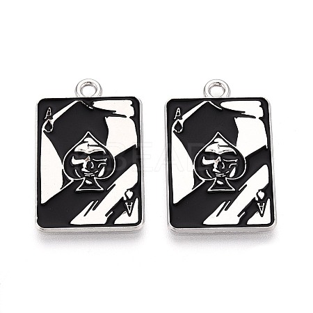 Halloween Theme Alloy and Enamel Pendants ENAM-T021-30D-01-1