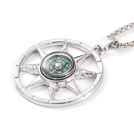 Stainless Steel Box Chain Necklaces NJEW-P304-01C-1