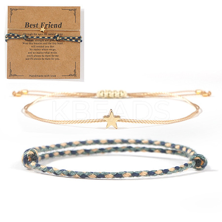 2Pcs Adjustable Bracelet Set PP9415-6-1