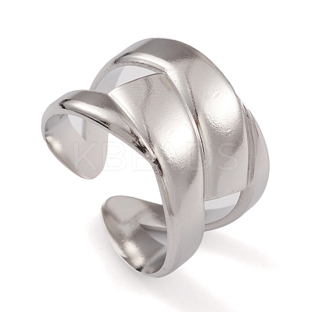 Non-Tarnish 304 Stainless Steel Cuff Rings RJEW-G285-64P-1