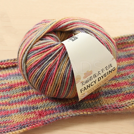 Wool Rainbow Segment Dyed Yarn PW-WG3CD8F-16-1