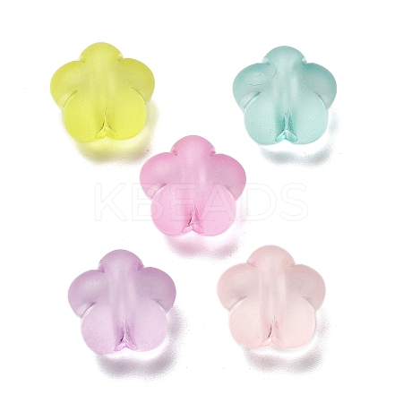 Frosted Transparent Acrylic Beads X-OACR-A032-31-1