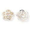 Flower Brass Bead Caps KK-K378-43S-1