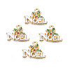 Rack Plating Alloy Enamel Pendants X-ENAM-N055-140-1