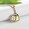 201 Stainless Steel Pickleball Paddle Pendant Box Chain Necklaces for Women Men LS-NJEW-H050-02G-3