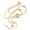 304 Stainless Steel Heart Y Necklaces NJEW-R026-30G-4