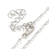 Enamel Skull Moth with Moon Pendant Necklace LS-NJEW-G056-09AS-4