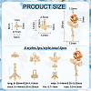8Pcs 8 Style Brass Micro Pave Clear Cubic Zirconia Flower Cup Peg Bails Pendants KK-BC0011-85-2