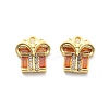 Brass Micro Pave Cubic Zirconia Pendants KK-U049-01G-1