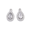 Brass Micro Pave Clear Cubic Zirconia Pendants KK-K351-41P-1