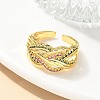 304 Stainless Steel Criss Cross Rings LS-RJEW-B109-08G-02-2