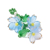 Acrylic Flower Pendants PALLOY-TA00252-01-3