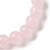 8mm Round Dyed Natural Rose Quartz Braided Bead Bracelets BJEW-C067-01B-20-3