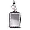 Rectangle PU Leather with Rhinestone Phone Card Holder LS-AJEW-WH0230-48D-3