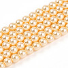 Baking Paint Pearlized Glass Pearl Bead Strands HY-N002-5mm-A09-2