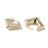 Rhombus Brass Micro Pave Cubic Zirconia Stud Earrings for Women EJEW-H006-03G-2