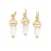 Natural Quartz Crystal Double Terminal Pointed Pendant G-H097-01G-02-1
