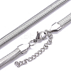 304 Stainless Steel Herringbone Chains Necklaces X-NJEW-G340-03P-1