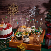 100Pcs Christmas Theme Disposable Bamboo Sticks AJEW-UN0002-64-2