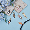 8Pcs Alloy Enamel Stethoscope Pendant Decorations HJEW-OC00201-4