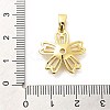 Rack Plating Brass Micro Pave Cubic Zirconia Pendants KK-M082-04A-G-3