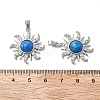 Brass Micro Pave Cubic Zirconia with Resin Pendants KK-Z103-09P-01-3