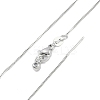 Brass Box Chain Adjustable Slider Necklaces for Women NJEW-U008-05P-2