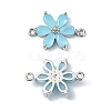 Brass Pave Cubic Zirconia Connector Charms KK-B072-01P-06-2