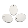 Tarnish Resistant 201 Stainless Steel Oval Stamping Blank Tag Pendants LS-STAS-S031-04-2