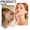 100Pcs 5 Colors Light Gold Plated Alloy Enamel Pendants ENAM-AR0001-73-5