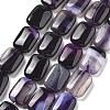 Natural Banded Agate Beads Strands G-K392-B11-13x18mm-2