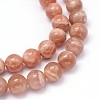 Round Natural Grade B Sunstone Beads Strands G-F222-33-6mm-2