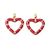 Rack Plating Brass Micro Pave Colorful Cubic Zirconia Pendants KK-D073-07G-2