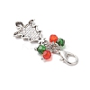 5Pcs Christmas Tibetan Style Alloy Pendant Decorations HJEW-JM04474-5