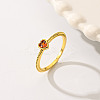Brass Micro Pave Cubic Zirconia Finger Rings for Women ZG1628-4