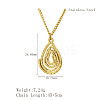 Stylish 304 Stainless Steel Spiral Pendant Necklaces for Women YF9522-3-1