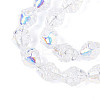 Electroplate Transparent Glass Beads Strands EGLA-N020-03A-3