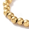 316 Surgical Stainless Steel Round Beaded Stretch Bracelets LS-BJEW-M305-01D-G-2