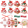 32Pcs 4 Style Christmas Theme Pyramid Shaped Paper Bakery Boxes BAKE-BC0001-01-1