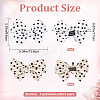 CRASPIRE 2 Pairs 2 Colors Polka Dot Pattern Cloth Bowknot Shoe Decorations FIND-CP0001-39-2