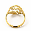 Ion Plating(IP) 304 Stainless Steel Bat Adjustable Ring for Women RJEW-B027-04G-3