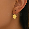 304 Stainless Steel Coin Hoop Earrings GM0292-3
