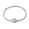 Rack Plating  Brass Micro Pave Cubic Zirconia Bracelets BJEW-P336-01P-1