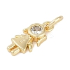 Rack Plating Brass Micro Pave Cubic Zirconia Pendant LS-KK-H509-41G-02-2