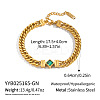 Vintage Rhombus Cubic Zirconia Link Bracelets NQ3900-1-1