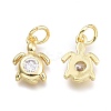 Brass Micro Pave Cubic Zirconia Pendants KK-P187-12C-G-2