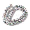 Blaking Painted Natural Lava Rock Beads Strands G-B086-A01-01A-2