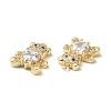 Rack Plating Brass Clear Cubic Zirconia Pendants KK-B072-24G-3