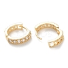 Brass Micro Pave Clear Cubic Zirconia Hoop Earrings EJEW-C121-07G-2